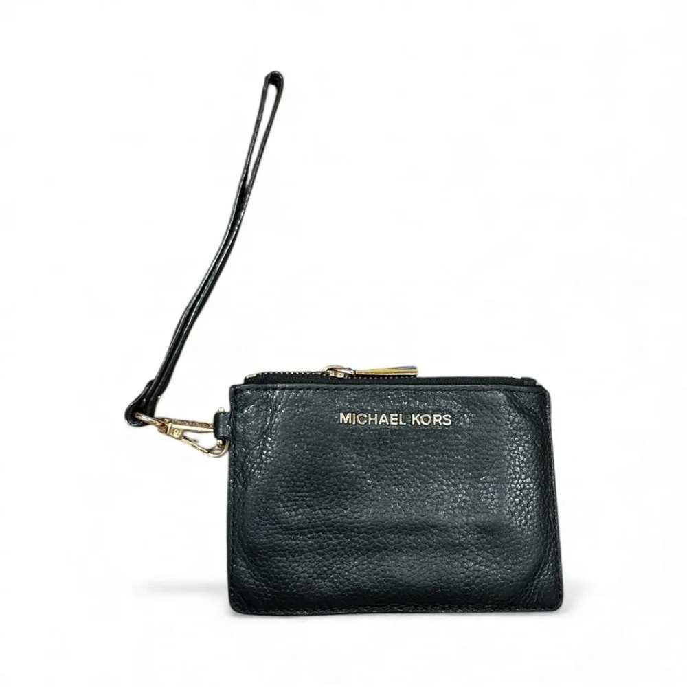 Michael Kors Black and Gold Wristlet